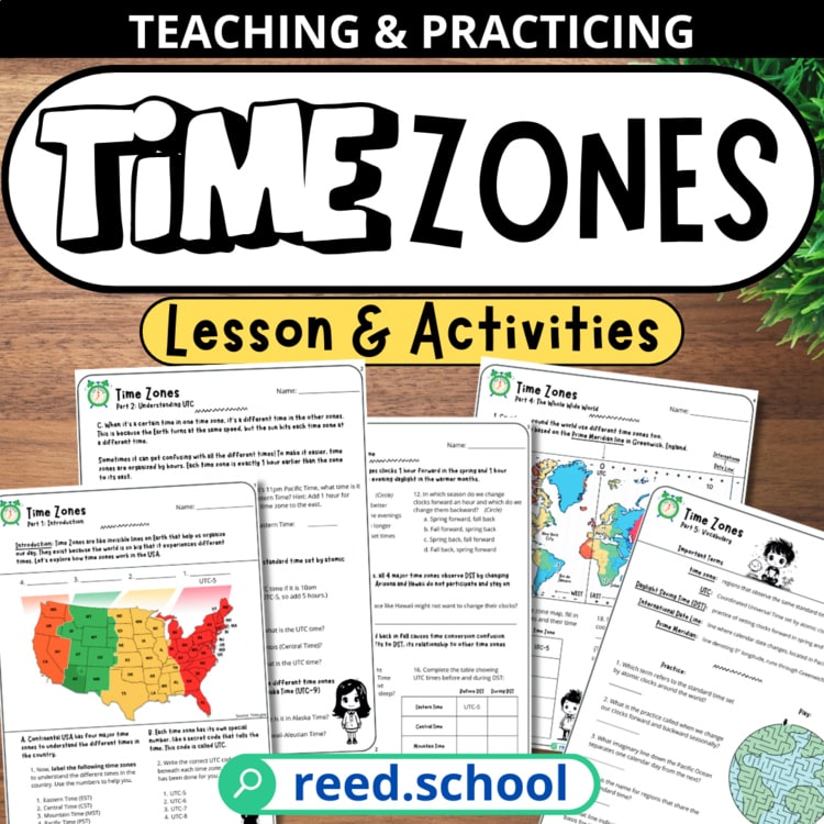 Time Zones, UTC & Daylight Saving Time resource cover