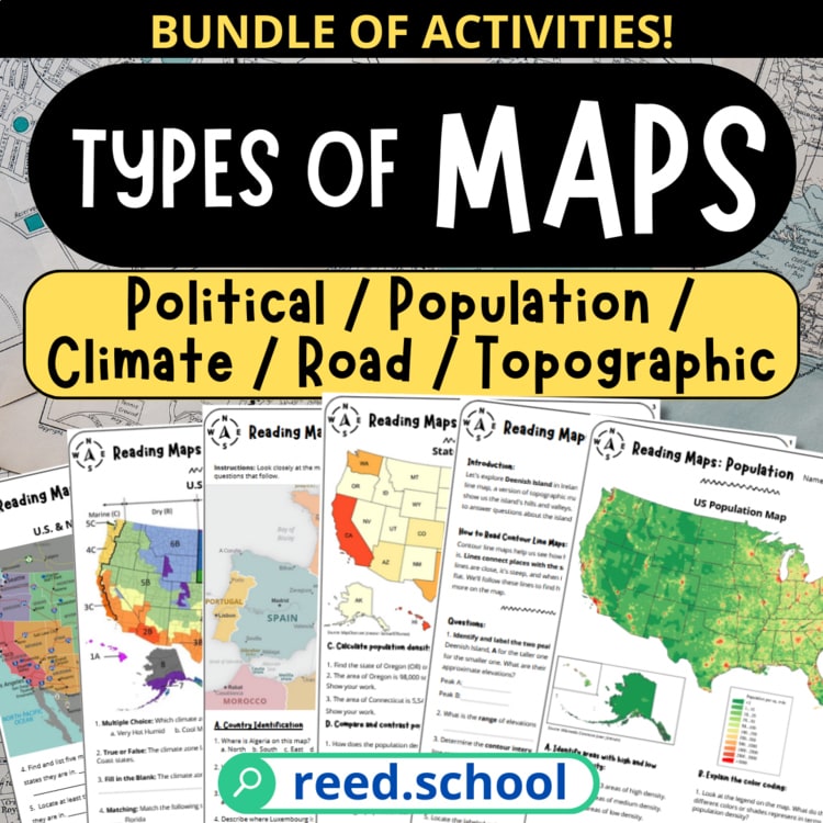 Types of Maps Mastery Bundle resource cover